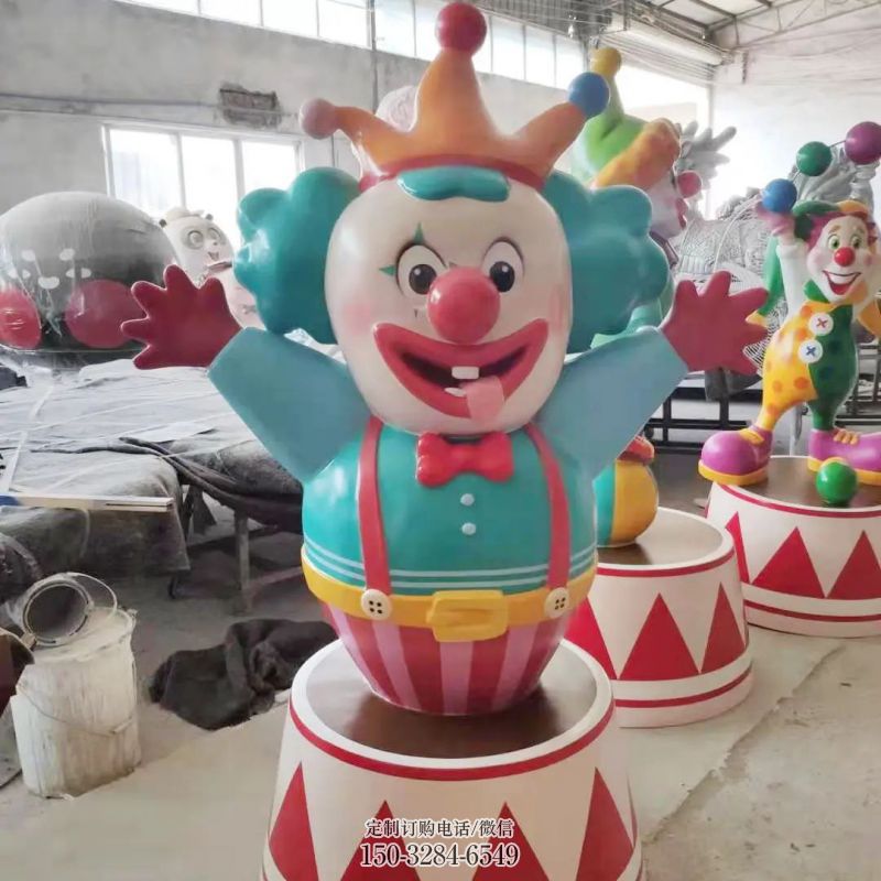 天水公园小丑雕塑 酒店门口雕塑 彩绘摆件